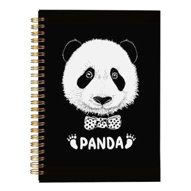 Imagem de VNWEK Caderno Panda – Diário de panda, presentes de panda para meninas, mulheres, presentes para amantes de panda, caderno fofo para mulheres e meninas, caderno espiral panda 14 x 21 cm, cadernos de