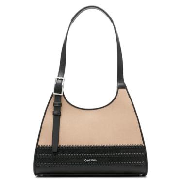 Imagem de Calvin Klein Bolsa com compartimento triplo, Lona natural/preta, One Size