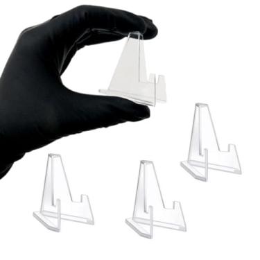 Imagem de Kit 3 Expositor Suporte Acrilico Para Moeda Notas Cédulas Medalha Cards 54x35mm