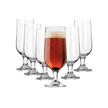 Imagem de Conjunto de 6 Taças em Vidro Transparente com Capacidade de 300ml Design Elegante e Luxuoso Cervejas, Chopp, Drinks
