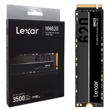 Imagem de SSD 256GB Lexar NM620, M.2 2280 PCIe 3.0 NVMe, Leitura 3500MB/s, Grav. 1300MB/s  - LNM620X256G-RNNNU