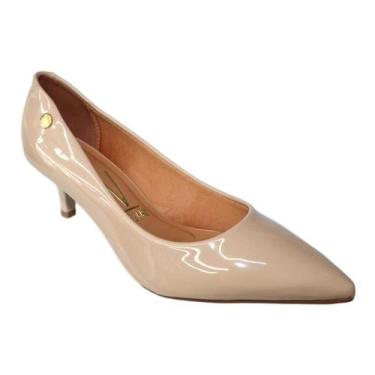 Imagem de Sapato Feminino Scarpin Vizzano Salto Baixo Bico Fino 1122.628 Bege Ve