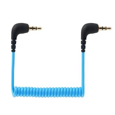Imagem de JCMOYUTY Cabo de remendo enrolado TRS de ângulo reto 3,5 mm Rode SC2 para adaptador RODE Wireless GO 2 / PRO/ME para cam, cabo de áudio para microfone, câmera, cabo auxiliar enrolado