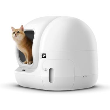 Imagem de PuraMax 2 Caixa de Lixo de Gato Autolimpante, Caixas de Areia para Gatos Proteção de Segurança Integrada Caixa de Lixo de Gato Automática para Multi Gatos, Extra Grande,Isolamento de Odor