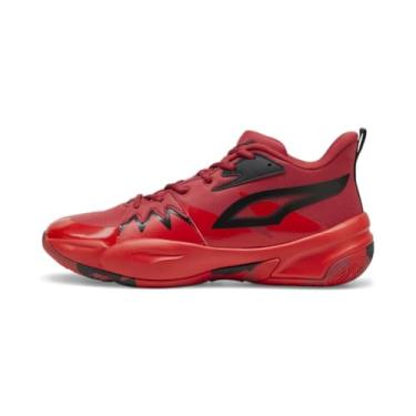 Imagem de PUMA Tênis de basquete masculino Genetics, preto para todos os tempos, vermelho, 48, Club Red-For All Time Red, 46