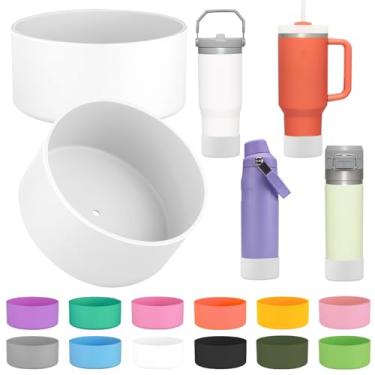 Imagem de 2 peças de capa de silicone para garrafa de água Stanley IceFlow Fast Flow 680 g, amortecedor de bota de silicone para Stanley Quencher 1,134 g, para IceFlow 590 ml, para garrafa Quick Flip GO de 680