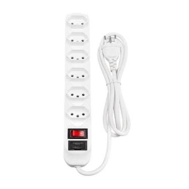 Imagem de Protetor Eletrônico 6 Tomadas EPE 1006 Branco Intelbras