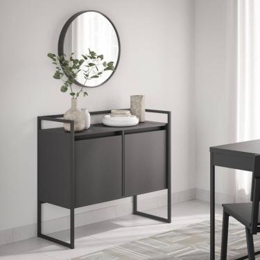 Imagem de Aparador Buffet 2 Portas Industrial Roma Preto