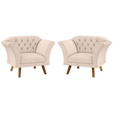 Imagem de Conjunto Poltrona Decorativa Roseira Linha Bege