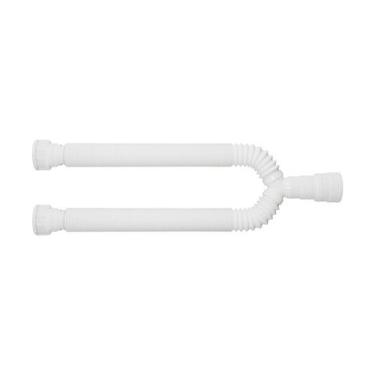 Imagem de Sifão Duplo Universal branco longo 1,10 Mts Blukit 030213, Branco