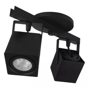 Imagem de Spot Duplo Sobrepor Direcionável Quadrado M2390hcd - Preto  - MegaLux
