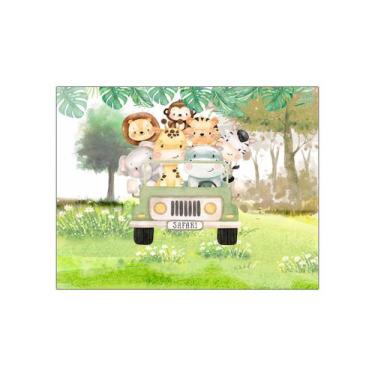 Imagem de Painel de Festa Horizontal 1,55 X 1,20 - Safari no Bosque Todos 002 - 