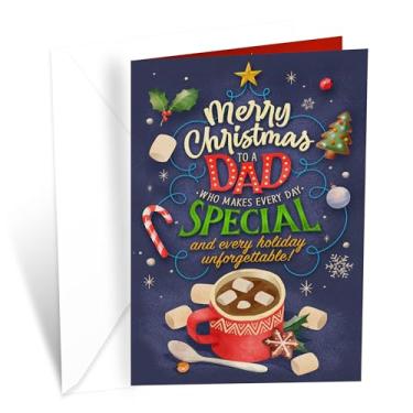 Imagem de Prime Greetings Cartão de Natal para pai, feito nos EUA, ecológico, cartolina grossa com envelope premium 12,7 cm x 19,7 cm, embalado em caixa de proteção