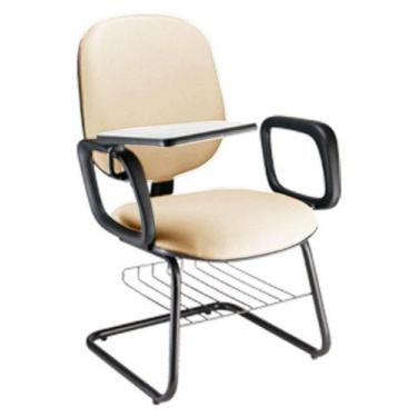 Imagem de Cadeira Universitária com prancheta para Escolas Linha Uno Bege - Desi