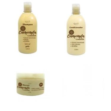 Imagem de Cabelo Camomila Clareador Natural Shampo Condicionador Másc - Lucys