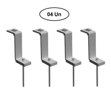 Imagem de Estrutura Suporte Z Fixador Placa Painel Solar Alumínio E - Perfil Mas