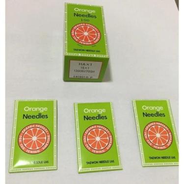 Imagem de 3 Caixas De Agulha Hax1 Bordadeira E Costura Brother Janome - Orange