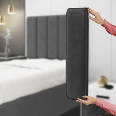 Imagem de Painel Modulado Nashira 60x20 Cm Veludo Aradecor, Chumbo, ÚNICO