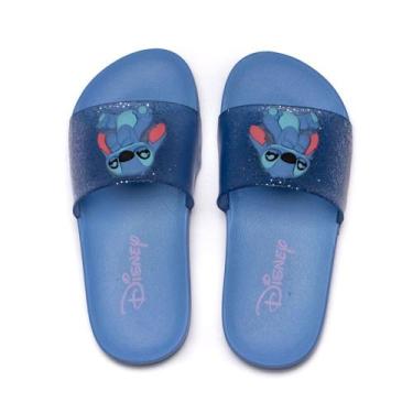 Imagem de Chinelo Slide Infantil Grendene Disney Mania Stitch Azul, Azul, 29
