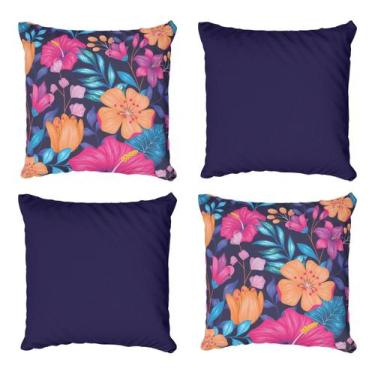 Imagem de Kit 4 Capas De Almofadas Decorativa Purple Garden - Core Decore