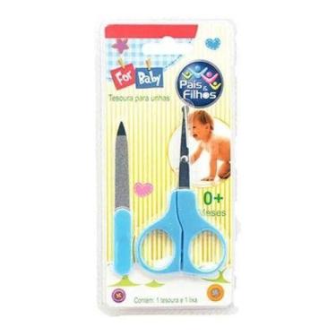 Imagem de Kit Manicure Baby Bebê Menino Menina Cuidados Tesoura Lixa - anjo da m