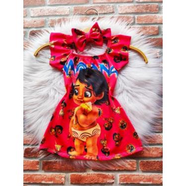 Imagem de Vestido Infantil My Baby Moana Baby +Laço de Cabelo - aurea, 09 meses 