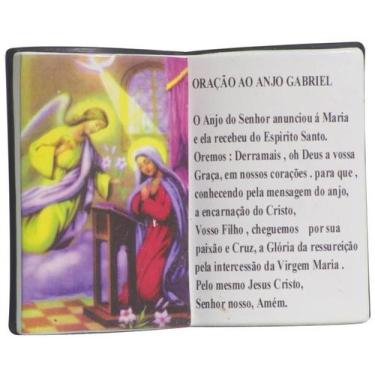 Imagem de Livro de Oração Arcanjo Gabriel Resina Porta Caneta 15cm - Zona Livre