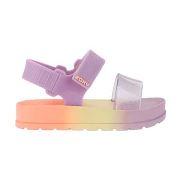 Imagem de Sandália Zaxy  Infantil Lilas Rosa Amarelo
