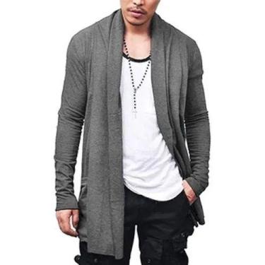 Imagem de Cardigan Masculino Kimono Sobretudo Blusa De Frio Ca2 Swag - Wooks, M,