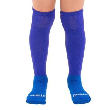 Imagem de Meião de Futebol Infantil Colorido Apollo, Azul escuro
