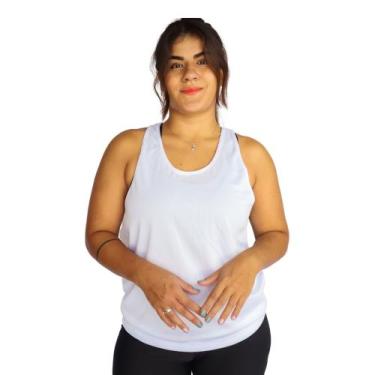 Imagem de Regata Cavada Esportiva Roupa De Academia - JinkingStore, Branco, P