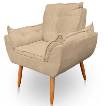 Imagem de Poltrona Decorativa Opala Sala de Estar Tecido Suede - Horizonte Móvei