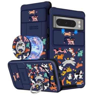 Imagem de Buleens Capa para Google Pixel 8 Pro de 6,7 polegadas - com suporte de anel e capa de câmera estética fofa projetada para mulheres meninas desenho animado kawaii cachorro exclusivo para Pixel 8 Pro