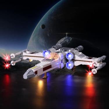 Imagem de Bourvill LED Lights Kit for Lego Star Wars Luke Skywalker's X-Wing Fighter 75301 - Lights Set Compatible with Lego 75301 Set -Classic Version (Lights Kit Without Model)