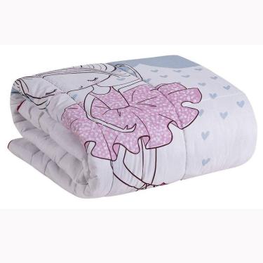 Imagem de Kit Edredom Solteiro 5 Peças Ballerina Juvenil 100% Poliéster Hipercal 400 Fios