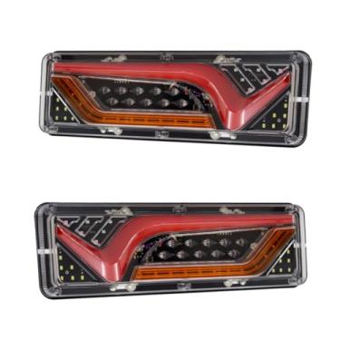 Imagem de YnGia Luz traseira traseira de reboque, 2 peças, luz indicadora de freio de caminhão, luz de ré, 12 V, universal para trailer, trailer, trailer, trailer, veículos agrícolas UTE