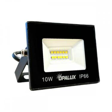 Imagem de Refletor De Led Opalux 10W. 6500K. 800Lm Ip66 Preto Bivolt - 6013, Pre