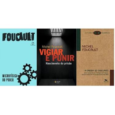 Imagem de KIT 3 LIVROS Microfísica do poder + Vigiar e punir + A ordem do discur