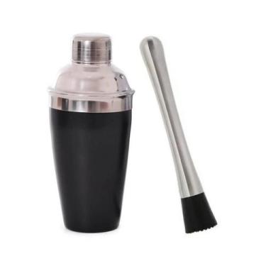 Imagem de Kit Coqueteleira Com Socador Para Bebidas Drink Caipirinha Bar Restaur