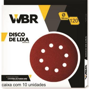 Imagem de Disco De Lixa 180mm Grão 120 Lixadeira com 10pçs - WBR