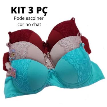 Imagem de Sutiã sutian de bojo básico com detalhe de renda  - 3K LINGERIE, P-40