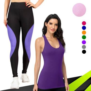 Imagem de Camiseta REGATA DRY FIT Tecido furadinho + CALÇA leg LEGGING REDINHA C
