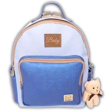 Imagem de Mochila Maternidade Bebe Candy Menina Menino Bolsa Miellu + Ursinho - 