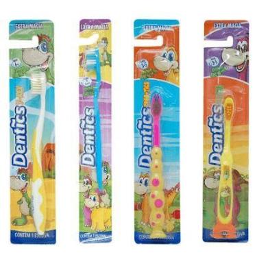Imagem de Escova Dental Dentics Dinodente Anatomica Macia (Cores Diversas) - Bob