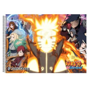 Imagem de Caderno De Desenho Espiral C/ Adesivo 60fls Naruto - Sao Domingos