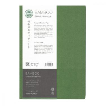 Imagem de Bloco Sketchbook Bamboo Awagami 110g/m² B5 Moss Green