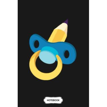 Imagem de Baby Pacifier How Artists Grow Up G92812 Notebook: Matte Finish Cover, 6x9 120 Pages, Diary, Planner, Journal, Lined College Ruled Paper