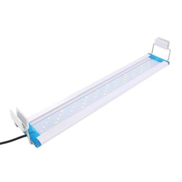 Imagem de Luminária de Aquário LED Ultrafina, Luz de Aquário de Material de PVC Com 4 Fileiras de Contas de Lâmpada LED Clipe de Interruptor de 3 Cores Em Suportes para Tanque (Plugue