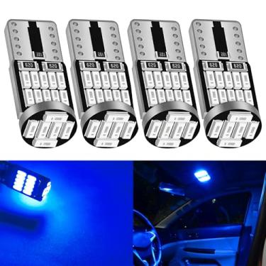 Imagem de 4 peças T10 4014 26SMD Lâmpada LED azul super brilhante 168 2825 W5W 194 Chipsets Lâmpadas de substituição para luzes de cortesia Lâmpada interior de carro Lâmpada de porta-malas Luz de mapa Luz de