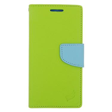 Imagem de Eagle Cell Capa de couro PU para HTC One M9 – Embalagem de varejo – Verde/TPU azul claro